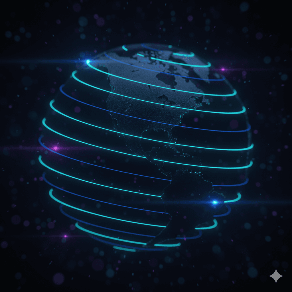 MeridOS global network visualization – eSIM connectivity map for digital nomads